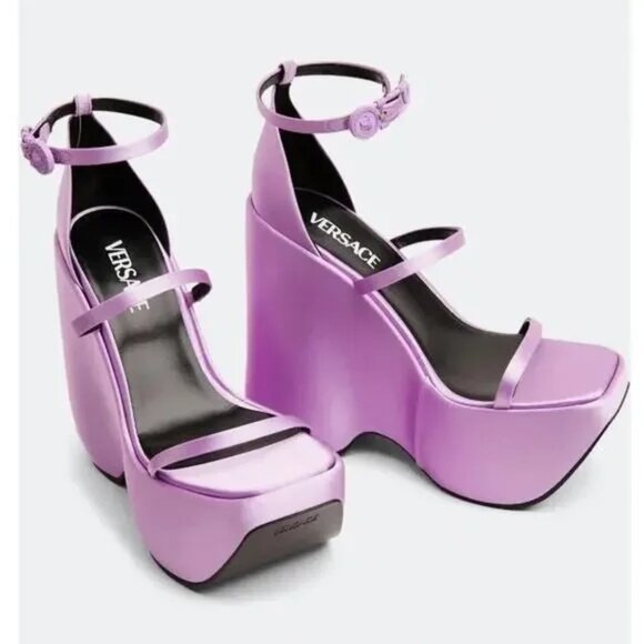 Versace Shoes - Versace Triplatform 170mm Lilac Purple Platform Sandals Womens 8 NIB